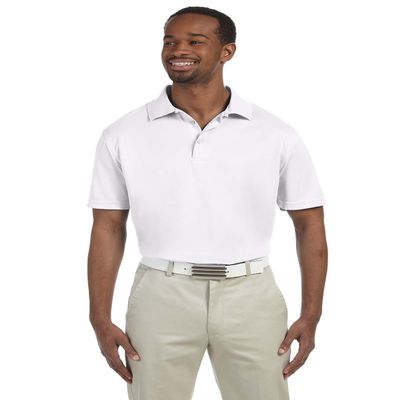 Harriton Men's Anti-microbial Polo Shirt, WHITE, Large
