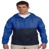 Harriton Men's Nylon Packable Pullover Hooded Jacket, ROYAL/NAVY, XX-Large view 1
