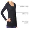 32Degrees Women's Scoop Neck, Black, X-Small view 2