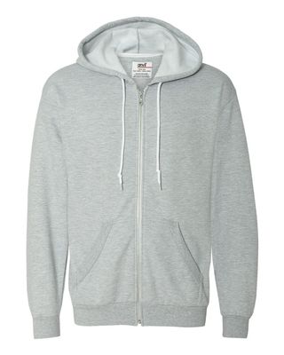 Anvil Adult Combed Ringspun Fashion Full-Zip Hood, HEATHER GREY, XXX-Large