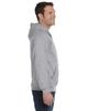 Anvil Adult Combed Ringspun Fashion Full-Zip Hood, HEATHER GREY, XXX-Large view 4