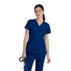 BARCO One Pulse Classic Fit Scrub Top for Women  Indigo, 5-Pocket V-Neck Scrub Shirt w/ 360 Spandex Stretch, Moisture Wicking, Anti-Static and Quick-Shed  4XL, Regular Fit view 1