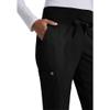 BARCO One Stride Classic Fit Scrub Pant for Women  Black, 5-Pocket Mid-Rise Pants w/ 360 Spandex Stretch, Moisture Wicking, Anti-Static and Quick-Shed  Large, Tall Fit view 2