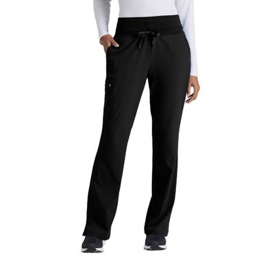 BARCO One Stride Classic Fit Scrub Pant for Women  Black, 5-Pocket Mid-Rise Pants w/ 360 Spandex Stretch, Moisture Wicking, Anti-Static and Quick-Shed  4XL, Regular Fit
