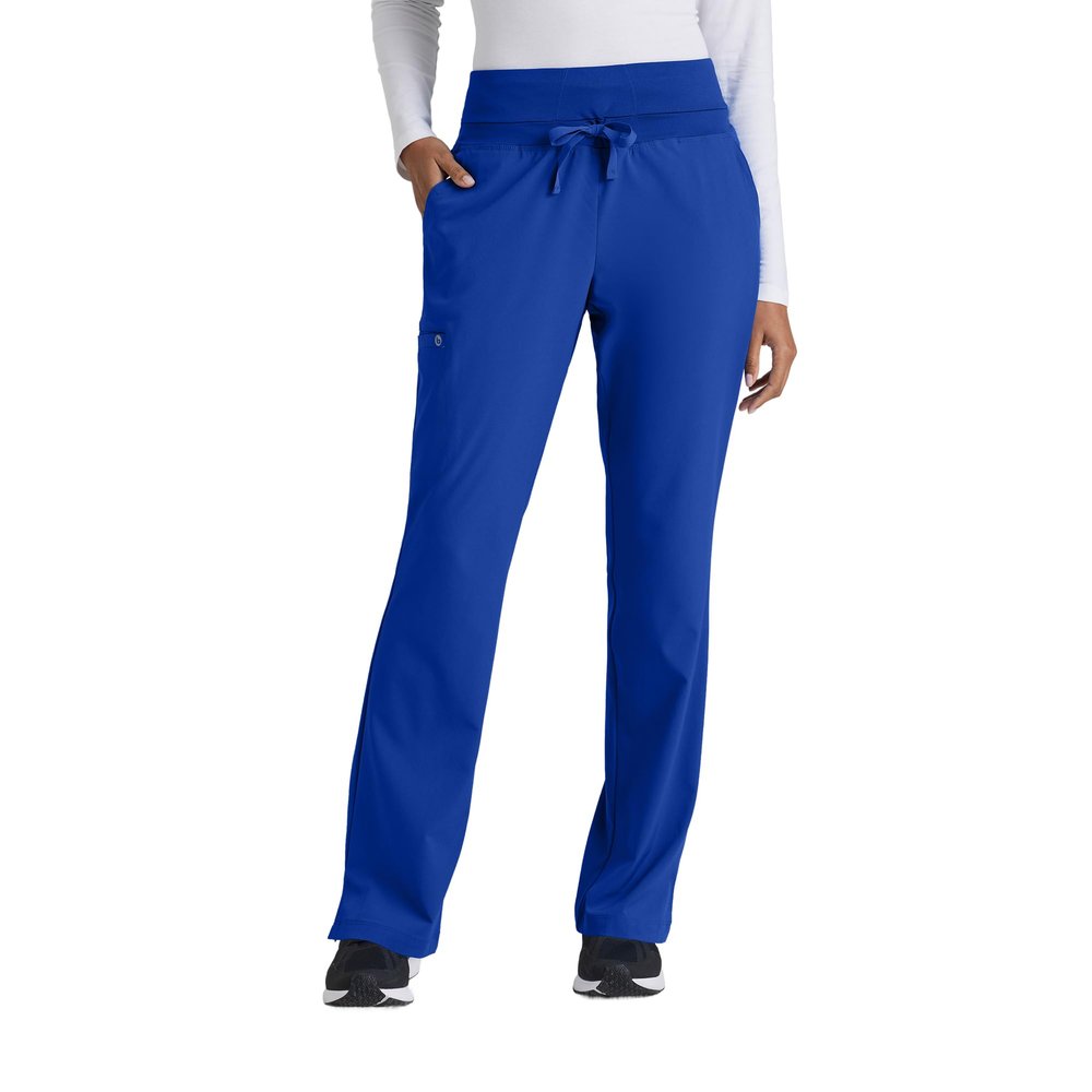 BARCO One Stride Classic Fit Scrub Pant for Women  Cobalt, 5-Pocket Mid-Rise Pants w/ 360 Spandex Stretch, Moisture Wicking, Anti-Static and Quick-Shed  XS, Tall Fit