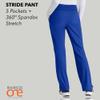 BARCO One Stride Classic Fit Scrub Pant for Women  Cobalt, 5-Pocket Mid-Rise Pants w/ 360 Spandex Stretch, Moisture Wicking, Anti-Static and Quick-Shed  XS, Tall Fit view 4