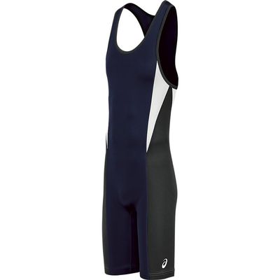 ASICS Legit Wrestling Singlet, Navy/Black, X-Small
