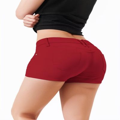 Hybrid & Company Womens Butt lifting Twill Denim Bermuda Short SH43308X GRENADINE 20