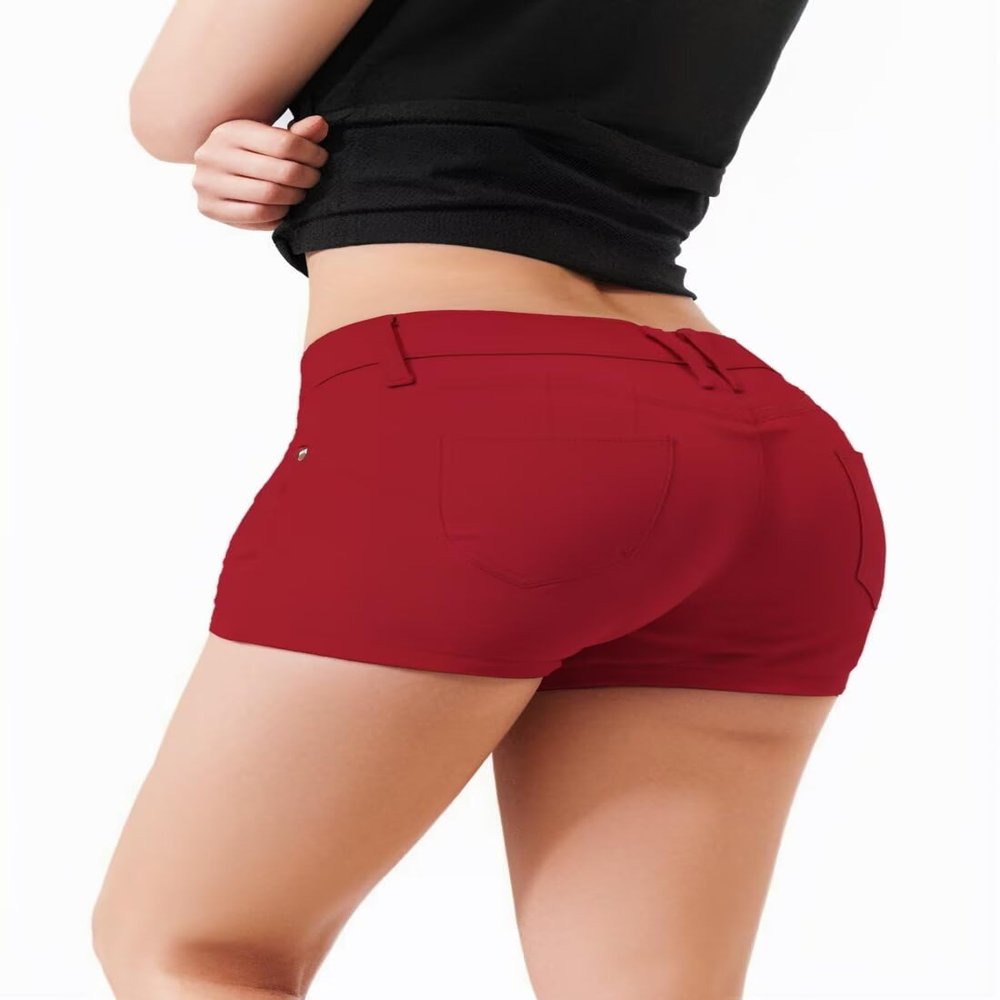 Hybrid & Company Womens Butt lifting Twill Denim Bermuda Short SH43308X GRENADINE 20