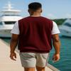 Akwa Mens Golf Vest Lightweight Waterproof Pullover Wind Vest for Men V-Neck Sweater Performance Outerwear Layer Big & Tall view 3