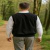 Akwa Mens V-Neck Golf Vest Lightweight Waterproof Pullover Sweater Wind-Resistant Layer Made in USA Performance Outerwear Black view 3