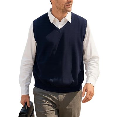 Akwa Mens Golf Vest Lightweight Waterproof Pullover Wind Vest for Men V-Neck Sweater Performance Outerwear Layer Big & Tall
