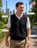 Akwa Mens V-Neck Golf Vest Lightweight Waterproof Pullover Sweater Wind-Resistant Layer Made in USA Performance Outerwear view 4