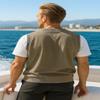 Akwa Mens V-Neck Golf Vest Lightweight Waterproof Pullover Sweater Wind-Resistant Layer Made in USA Performance Outerwear view 3