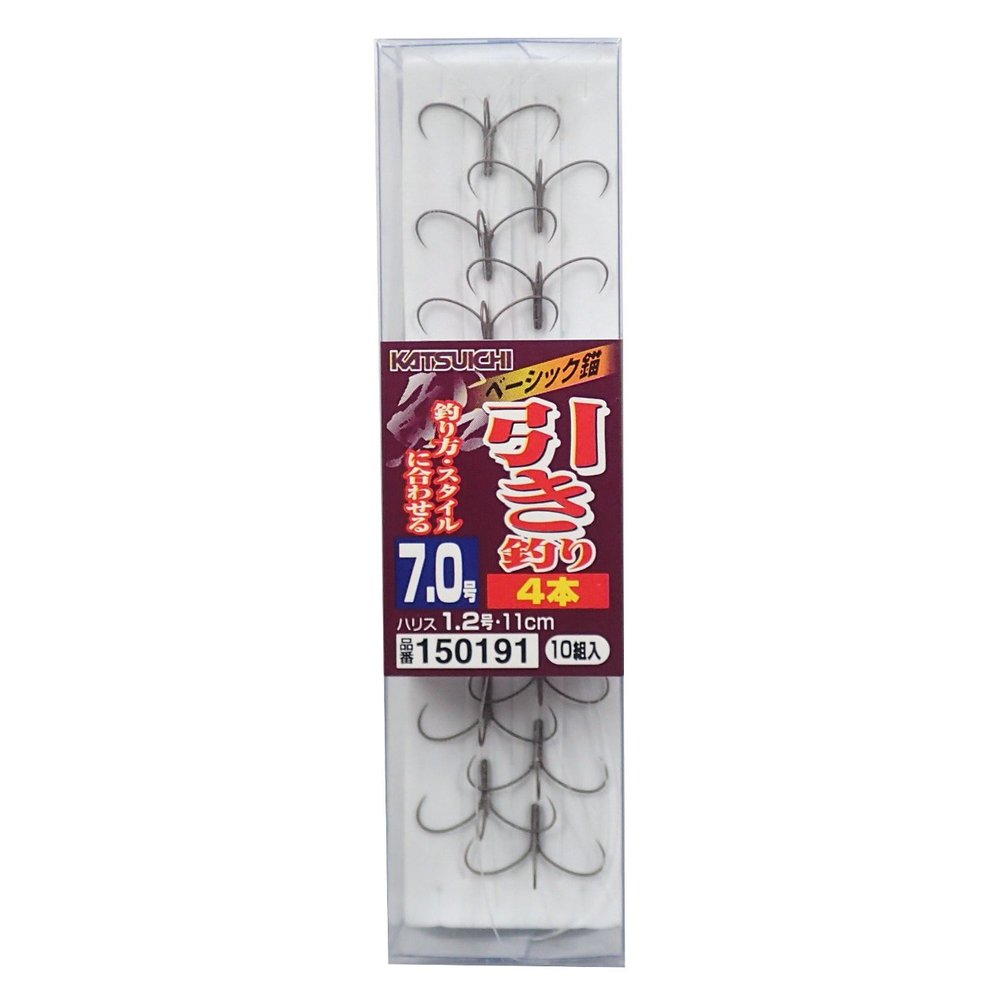 Katsuichi No.150191 Basic Anchor, Swimming Fishing, 4 Pieces, No. 7
