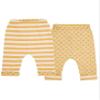 Ecoable Baby & Toddler Girls Reversible Pants, Organic Cotton, Apricot Stripes (9-12 Months) view 2