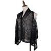 Anna-Kaci Womens Sleeveless Open Front Crochet Shawl Cardigan Bikini Cover Up, Black, Medium/Large view 4