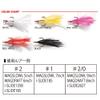 Megabass 34787 SLOWL Feather Hook #1 Red/White view 3