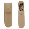 Adamis Full Grain Genuine Leather Spectacles Removable Hard Shell Case and Soft Pouch for Men and Women Flexible And Durable For Sunglass Eyeglass And Reading Glass Holder compact size Cream view 1