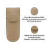 Adamis Full Grain Genuine Leather Spectacles Removable Hard Shell Case and Soft Pouch for Men and Women Flexible And Durable For Sunglass Eyeglass And Reading Glass Holder compact size Cream view 2