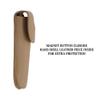 Adamis Full Grain Genuine Leather Spectacles Removable Hard Shell Case and Soft Pouch for Men and Women Flexible And Durable For Sunglass Eyeglass And Reading Glass Holder compact size Cream view 3