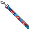 Dog Leash Ariel Vivid Underwater Sparkle Poses Castle 6 Feet Long 1.5 Inch Wide view 2