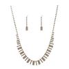 topwholesalejewel Wedding Jewelry Set Silver Crystal Necklace Drop Earrings Set view 1