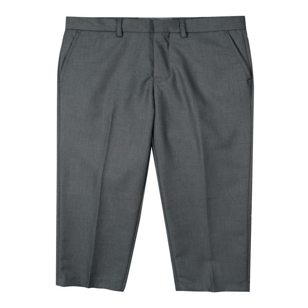 Spring Notion Boys' Flat Front Dress Pants 7 Charcoal