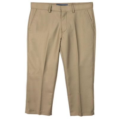 Spring Notion Boys' Flat Front Dress Pants 18 Khaki