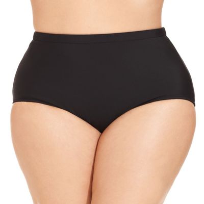 Swim Solutions Plus Size High-Waist Swim Brief Bottom Women's Swimsuit 18W