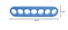 Leisis 0101028 Connector macarrones Raft, Blue, One Size view 3