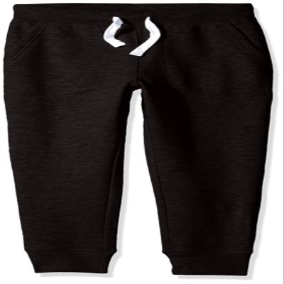 French Toast Boys' Fleece Jogger, Black, 5