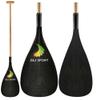 Z&J SPORT Outrigger Canoe Paddle Wooden Shaft, Tahiti Style Hybrid OC Paddle with T-Handle, Durable OC Paddle for Waka AMA, vaa, Bent Shaft & 12 Degree Wood Veneer Carbon Blade (Y,50") view 1