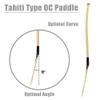 Z&J SPORT Outrigger Canoe Paddle Wooden Shaft, Tahiti Style Hybrid OC Paddle with T-Handle, Durable OC Paddle for Waka AMA, vaa, Bent Shaft & 12 Degree Wood Veneer Carbon Blade (Y,50") view 3