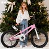 RoyalBaby Freestyle Kids Bike Girls 18 Inch BMX Childrens Bicycle with Kickstand for Ages 5-8 Years, Pink view 2