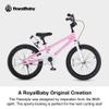 RoyalBaby Freestyle Kids Bike Girls 18 Inch BMX Childrens Bicycle with Kickstand for Ages 5-8 Years, Pink view 3