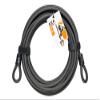 AXA Unisex Adult Double Loop 1000 Extension Cable Lock - Black, 10000 x 10 mm view 1