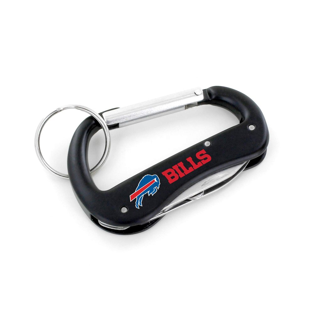 NFL Buffalo Bills Carabiner Multi-Tool Keychain, Black