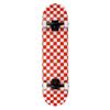 PRO Skateboard Complete Pre-Built Checker Pattern White/Red 7.75" view 1