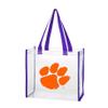 Clemson University Tigers Clear Regulation Sized Stadium Tote view 1