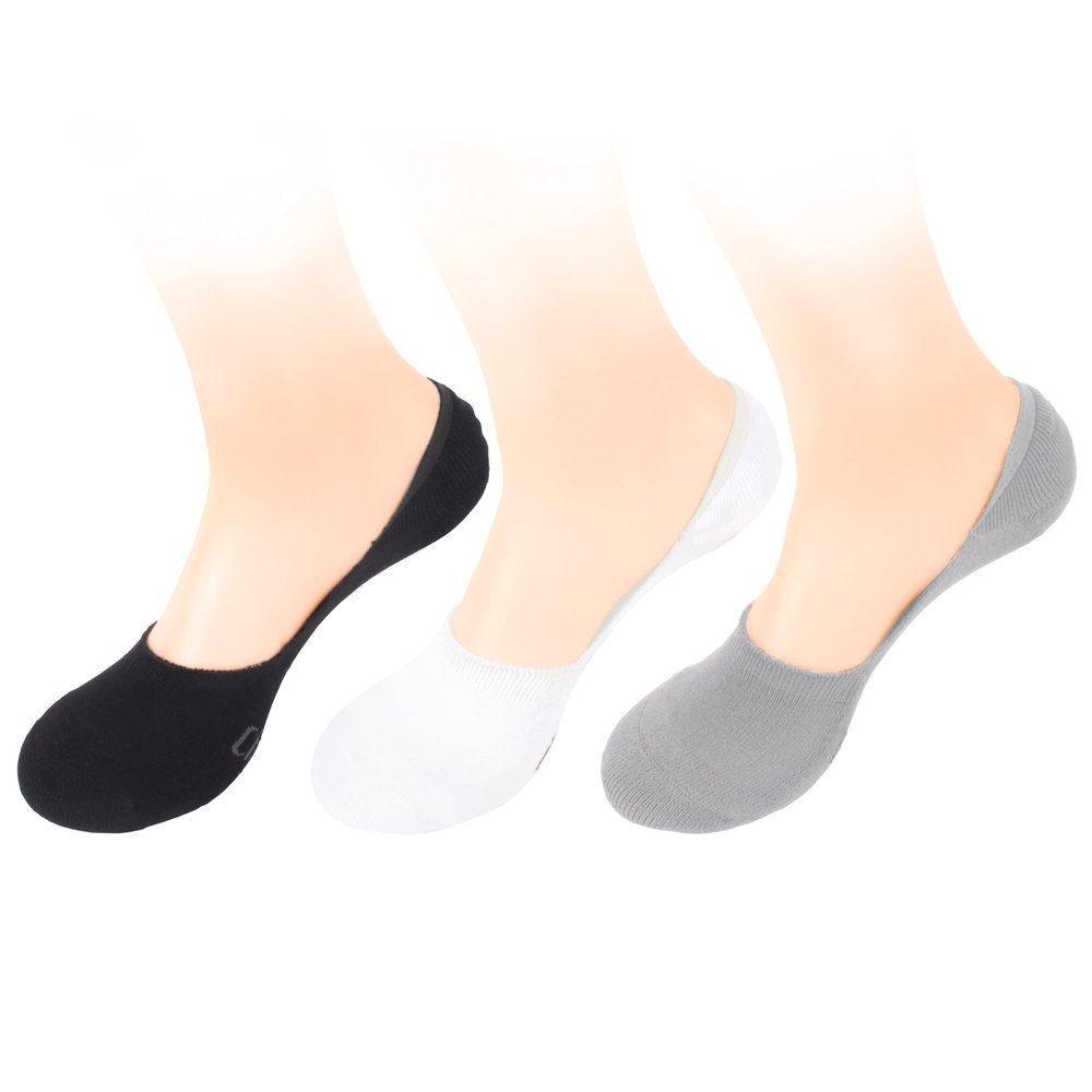 Women's Rayon from Bamboo Fiber No Show Invisible Sock Liners - S/M, A99, 3 pr