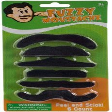 Fuzzy Mustache Self-Adhesive Set (2 Pices)