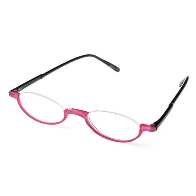NYFASHION101 Unisex Half Frame Semi Rimless Oval Reading Glasses - PK, 1.5