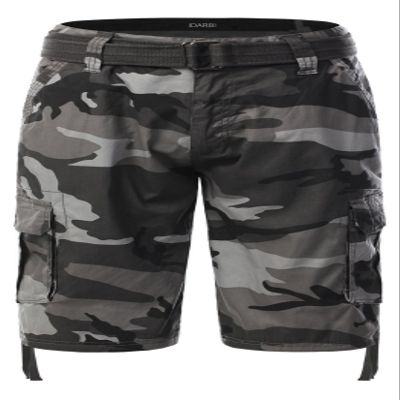 Guytalk Men's Camo Cargo Military Short Grey camo 38