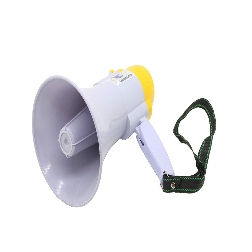 FixtureDisplays Portable Handheld Megaphone/Bullhorn with Siren, Loud Speaker 10 Seconds Voice Recorder 15959