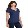 Port & Company Ladies Fan Favorite V-Neck Tee. LPC450V Team Navy S view 4