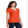 Port & Company Ladies Fan Favorite V-Neck Tee. LPC450V Orange XL view 4