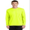 SPORT-TEK PosiCharge RacerMesh Long Sleeve Tee | Workout T-Shirt for Men & Women, Athletic Gym Clothing for Spring & Summer Neon Yellow view 1