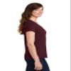 Port & Company Ladies Fan Favorite V-Neck Tee. LPC450V Athletic Maroon XS view 2