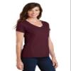 Port & Company Ladies Fan Favorite V-Neck Tee. LPC450V Athletic Maroon XS view 4
